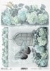 pąki, pączki, liście, listki, retro, kwiat, róża, róże, motyl, ćma, ćmy, klatka dla ptaków, pastelowe tło, R760, flower, rose, butterfly, moth, birdcage, pastel background, Blume, Rose, Schmetterling, Motte, Vogelkäfig, Pastell Hintergrund, flor, rosa, ma